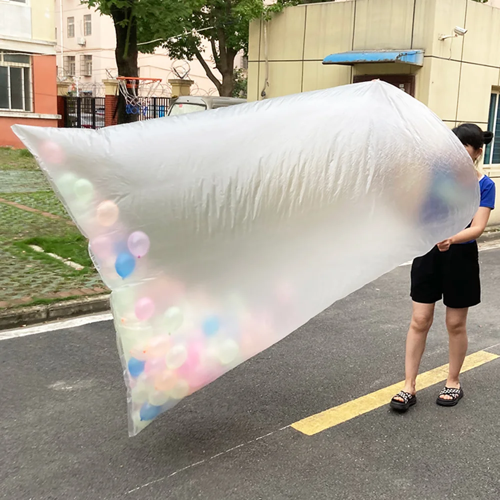 3 Stuks Ballonzakken Voor Transport 1.5X1.8M Grote Plastic Gigantische Opbergzakken Voor Bruiloftsverjaardagsfeestartikelen Organisator Om Te Dragen