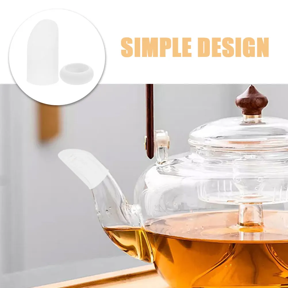 

4pcs Silicone Teapot Spout Protectors Anti-Scalding Dust Cover Heat Resistant Sleeve for Kettle Lid Knob Travel