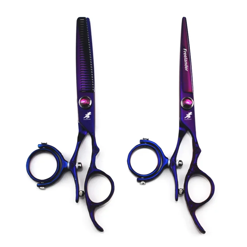 

6.0" swivel thumb hair cutting shears hairdressing scissors 720 degree rotating thumb shears swivel thumb scissor flying shears