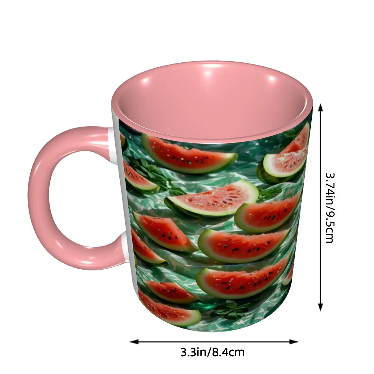 Watermelon Slices Mug Funny Ceramic Coffee Cups Tea Mugs Milk Cup Drinkware Gift for Woman Man