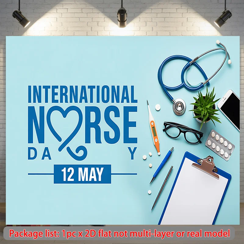 International Nurses Day Tapestry, Medical Wall Hanging, Stethoscope Nurse Week Decor, Heartbeat Dorm Blanket for Hospital Gifts