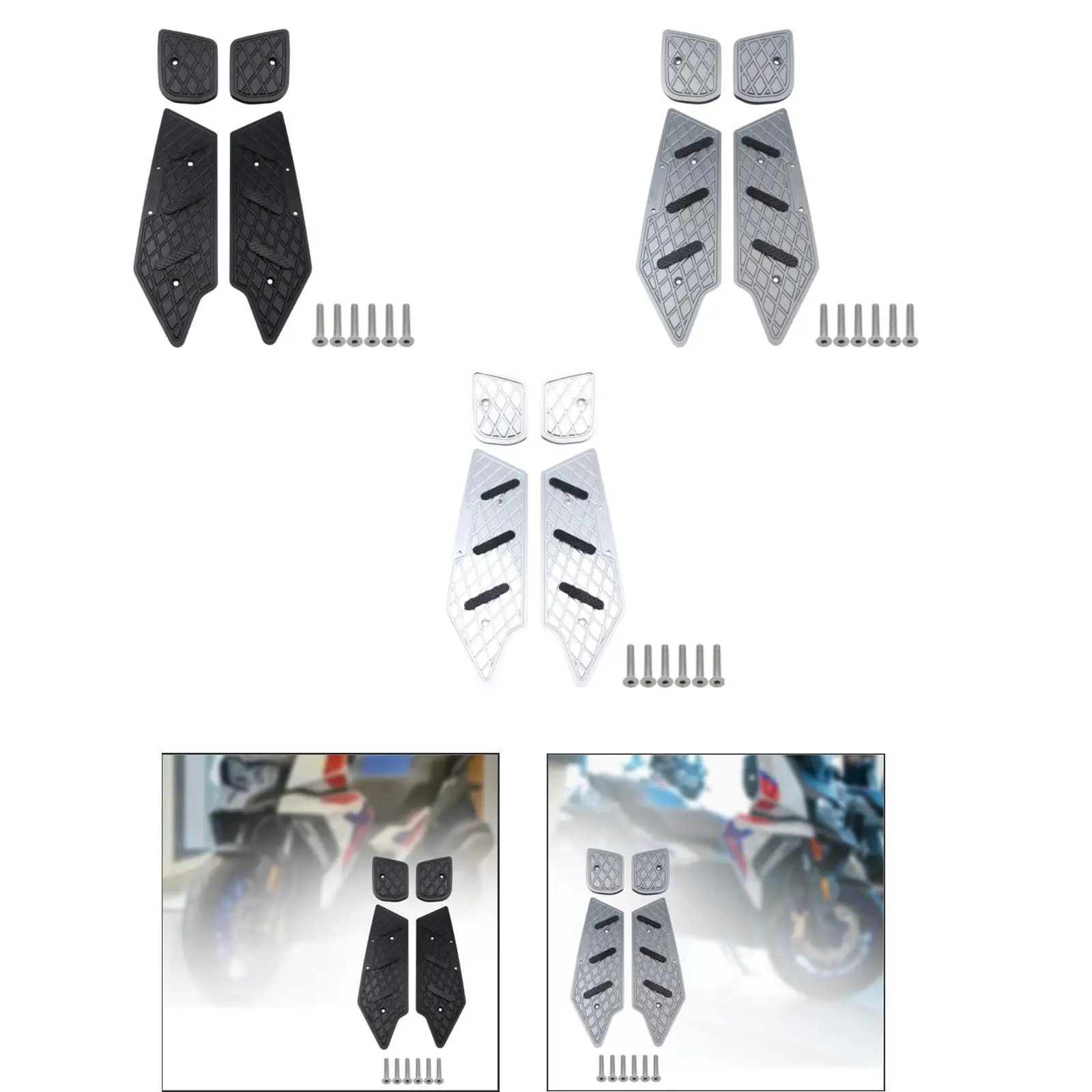 

Комплект накладок на подножки для мотоцикла, левая и правая, алюминиевые, противоскользящие, для BMW C400x 2018-2025, прочные, легкие, запасные части, аксессуар