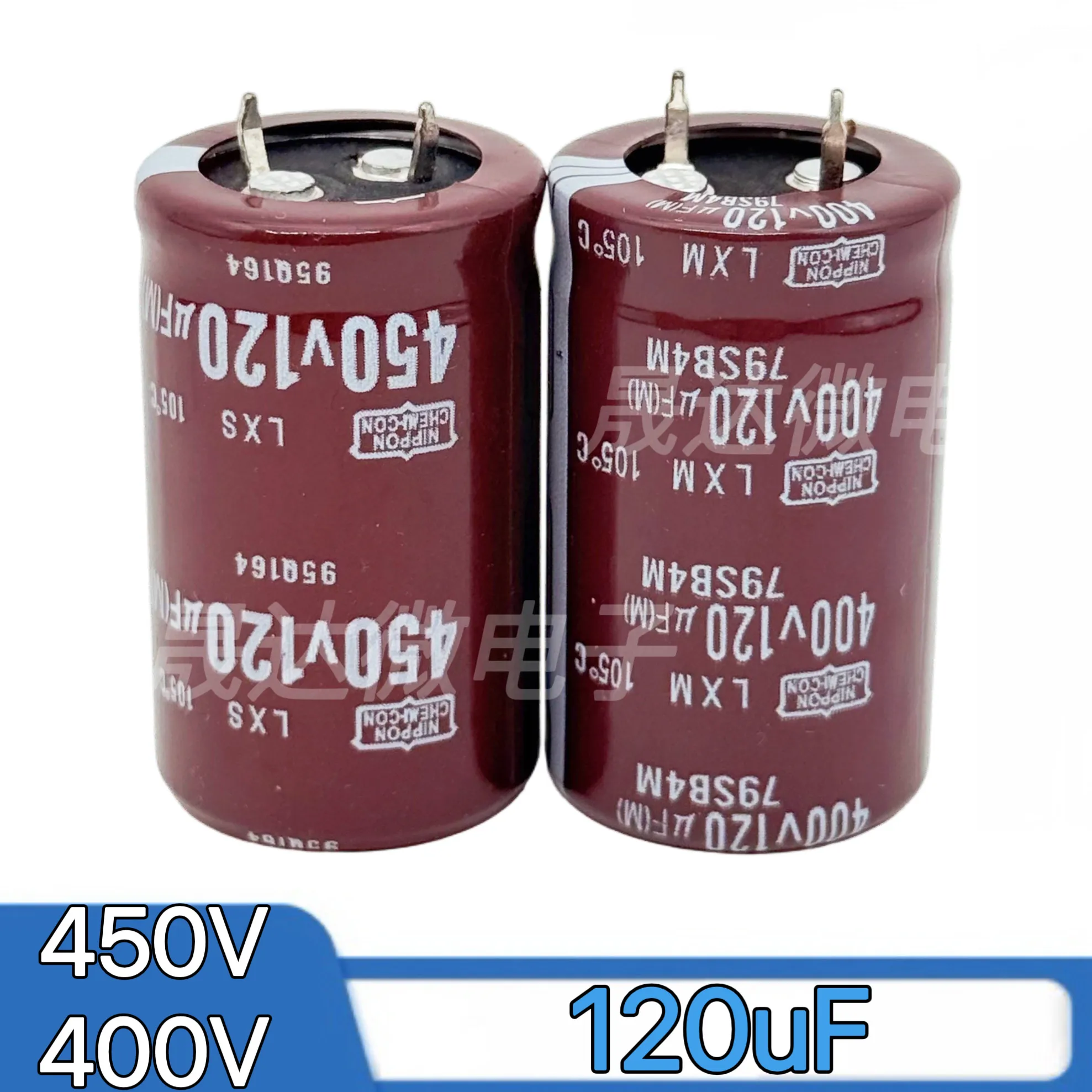 1-10pcs Brand New 450v120uf 22*35 Aluminum Electrolytic Capacitor 105 Degrees 400v120uf Power Supply Charger Inverter Capacitor