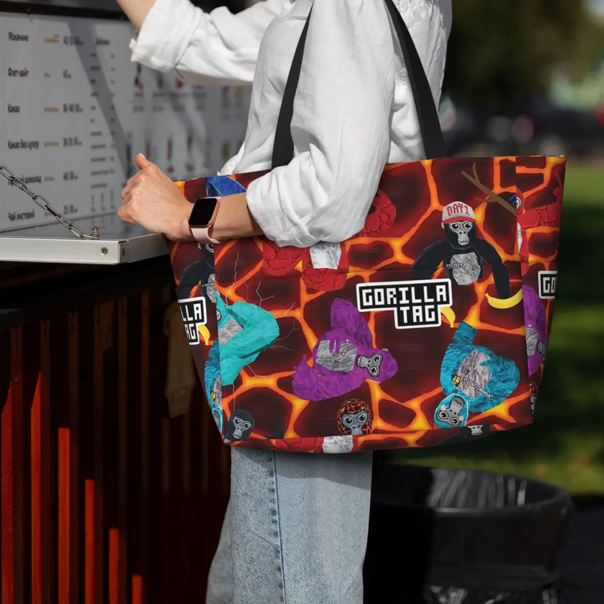 Gorilla Tag Lava Monke Party Strand Einkaufstasche Sport Gym Yoga Duffle Große Einkaufstasche Damen Reisetasche Fitnesstasche