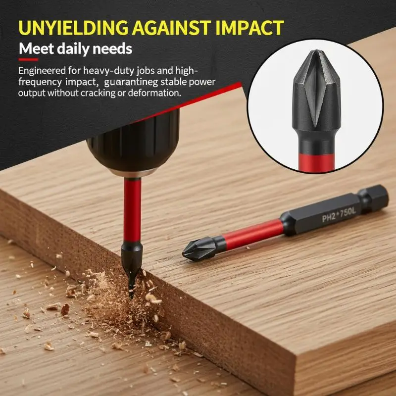 Alloy Steel Anti Slip Magnetic Screwdriver Bits Impact Resistant Kit For Power Drill Hand Tool Supply