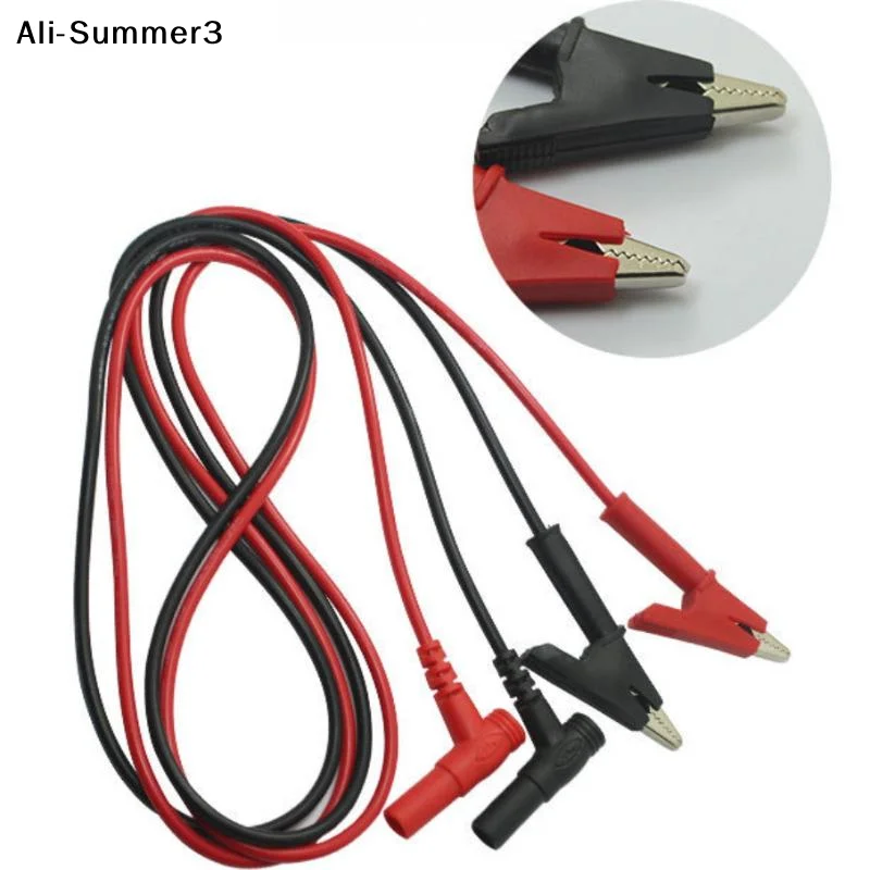 

【S3y】1Pc 10A Crocodile Clip Electrical Test Lead For Multimeter Testing Alligator Clips To Banana Plug Test Cable Lead Connector