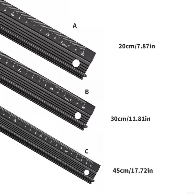  Heavy Duty Aluminum Alloy Ruler For Office Classroom Engineering Drafting
