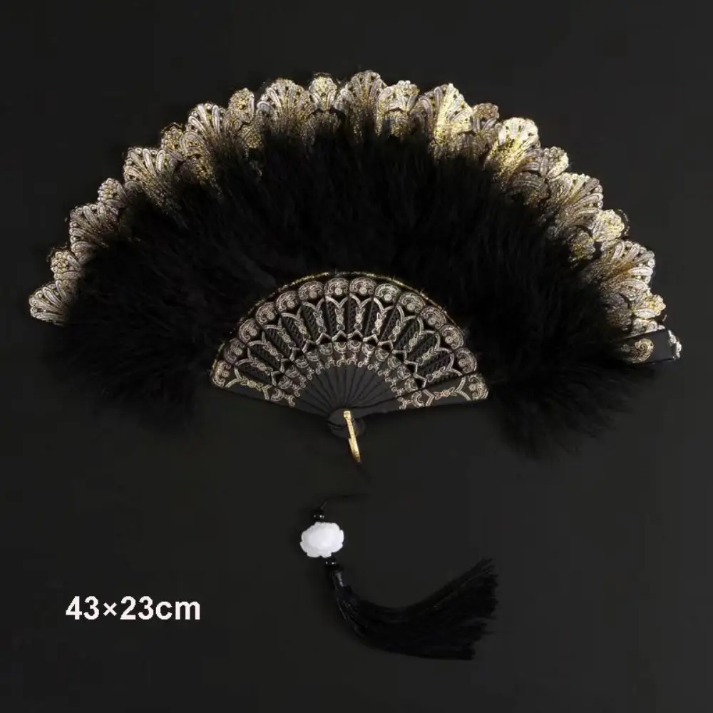 Elegant Vintage Hand Fan Multicolor Lace Wedding Party Bride Fan Chinese style Hanfu Accessories Photography Prop