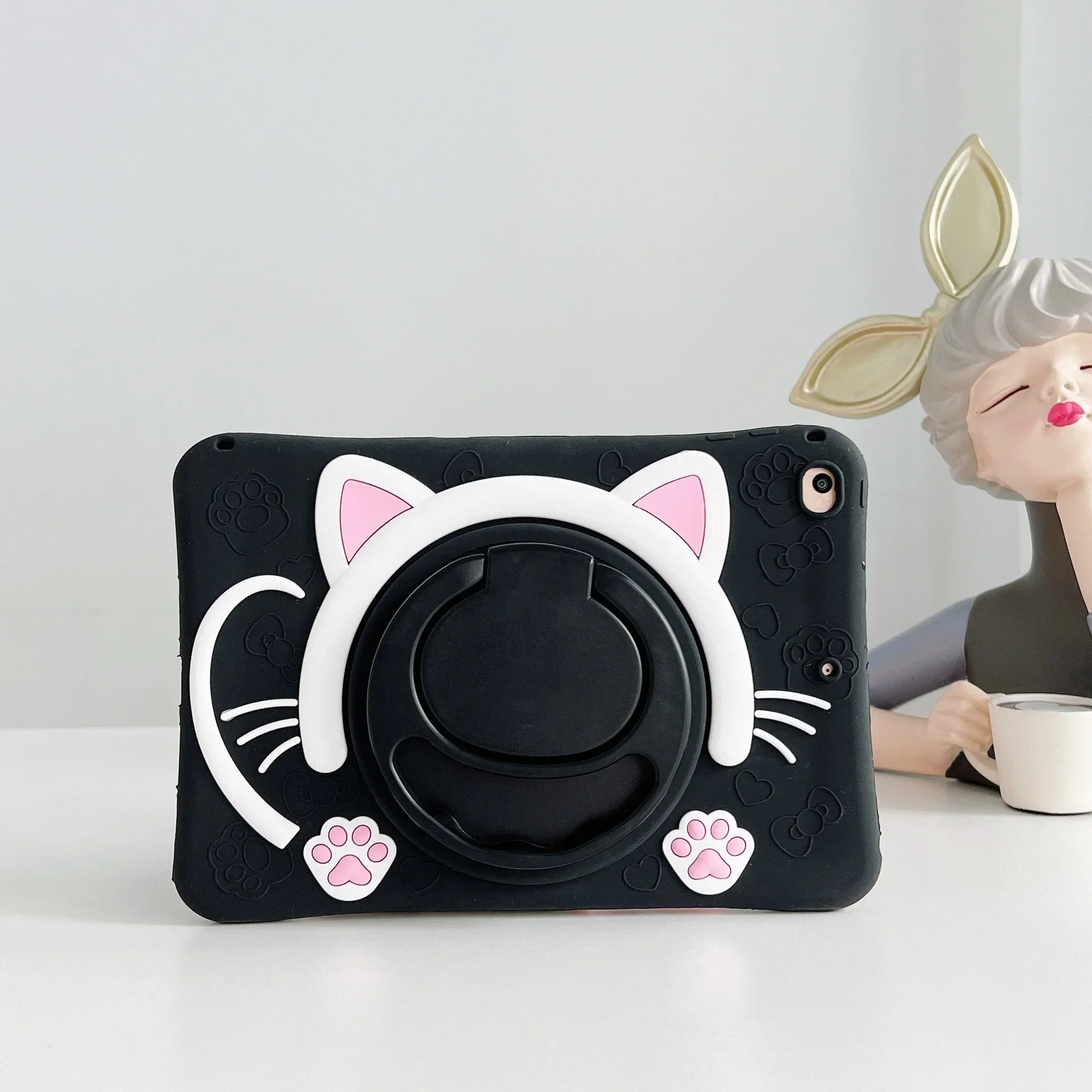 New Cartoon Cat Case For iPad 7th 8th 9th 10.2 10th Gen Mini 3 4 5 6 Air 3 4 5 Pro 2021 2018 11 Inch Silicon Stand Cover Funda