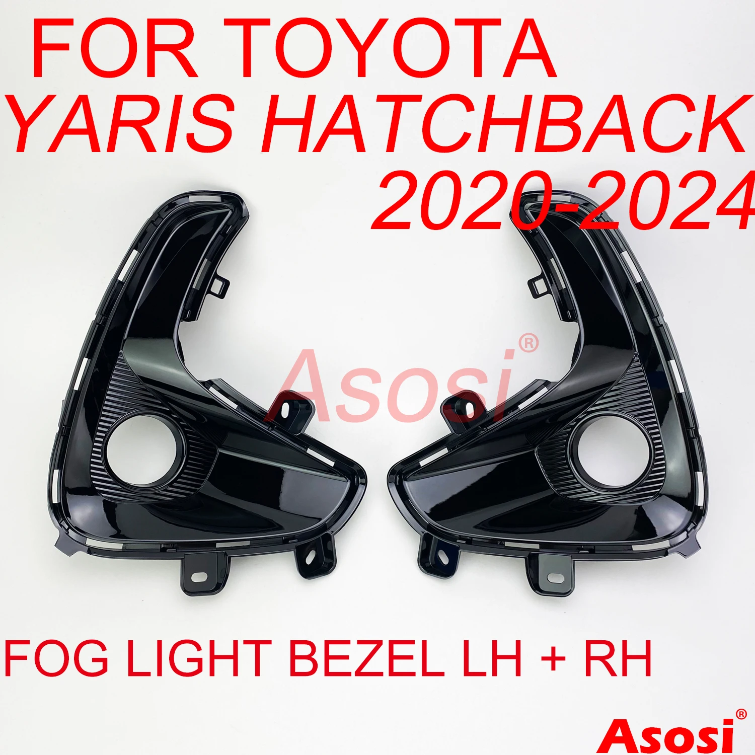 

Front Bumper Fog Light Bezel Frame Trim Cover For Toyota Yaris Hatchback 2020-2024 Left Right Side Direct Replacement