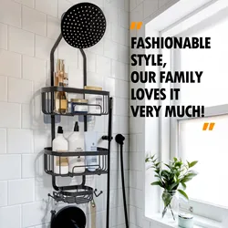 3-Tier Household Shower Shelves No Drilling Rustproof Shower Rack for Towels And Other Bath Accessories