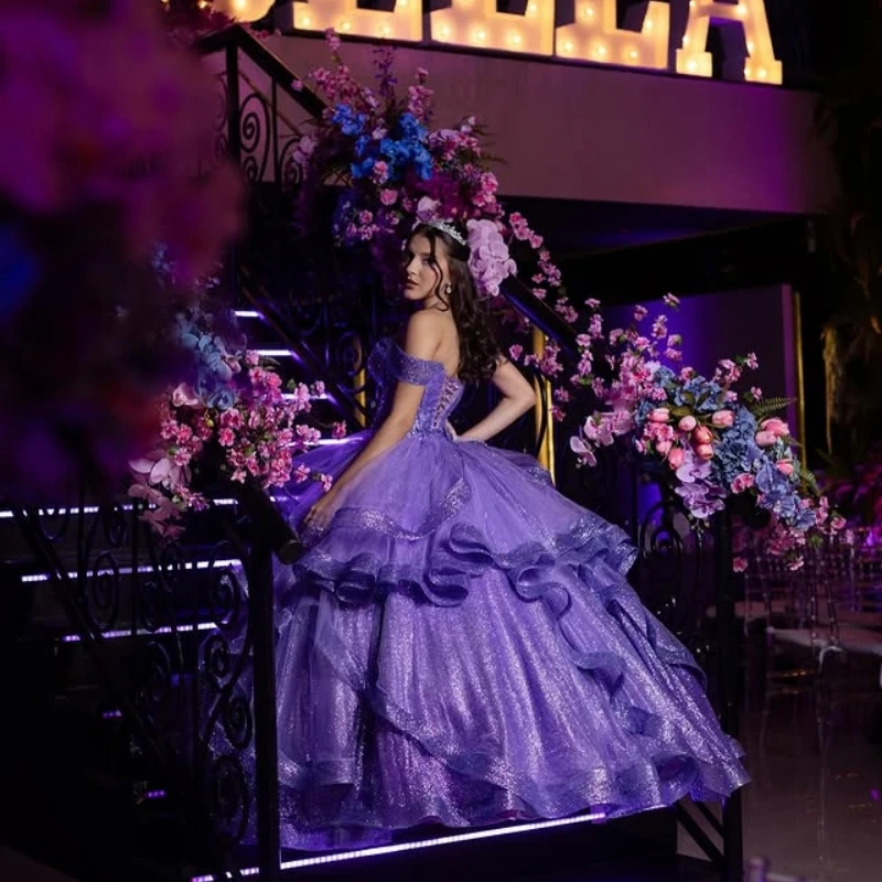 Рисунок 3 - Блестящие фиолетовые платья Quinceanera