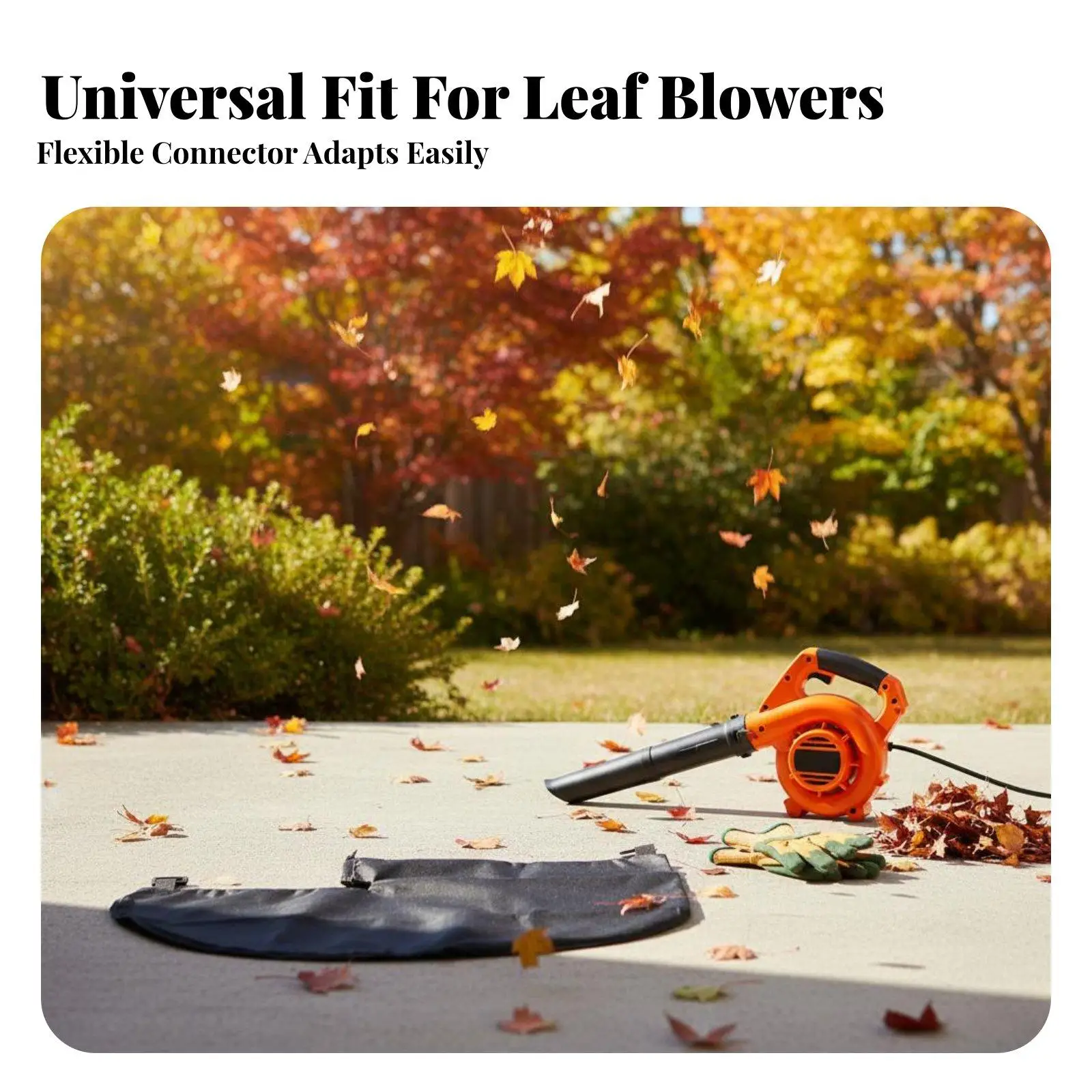 Leaf Vacuum Collector Easy Install Zippered Bag for Cordless Leaves Blower and Garden Vacuum Cleaner