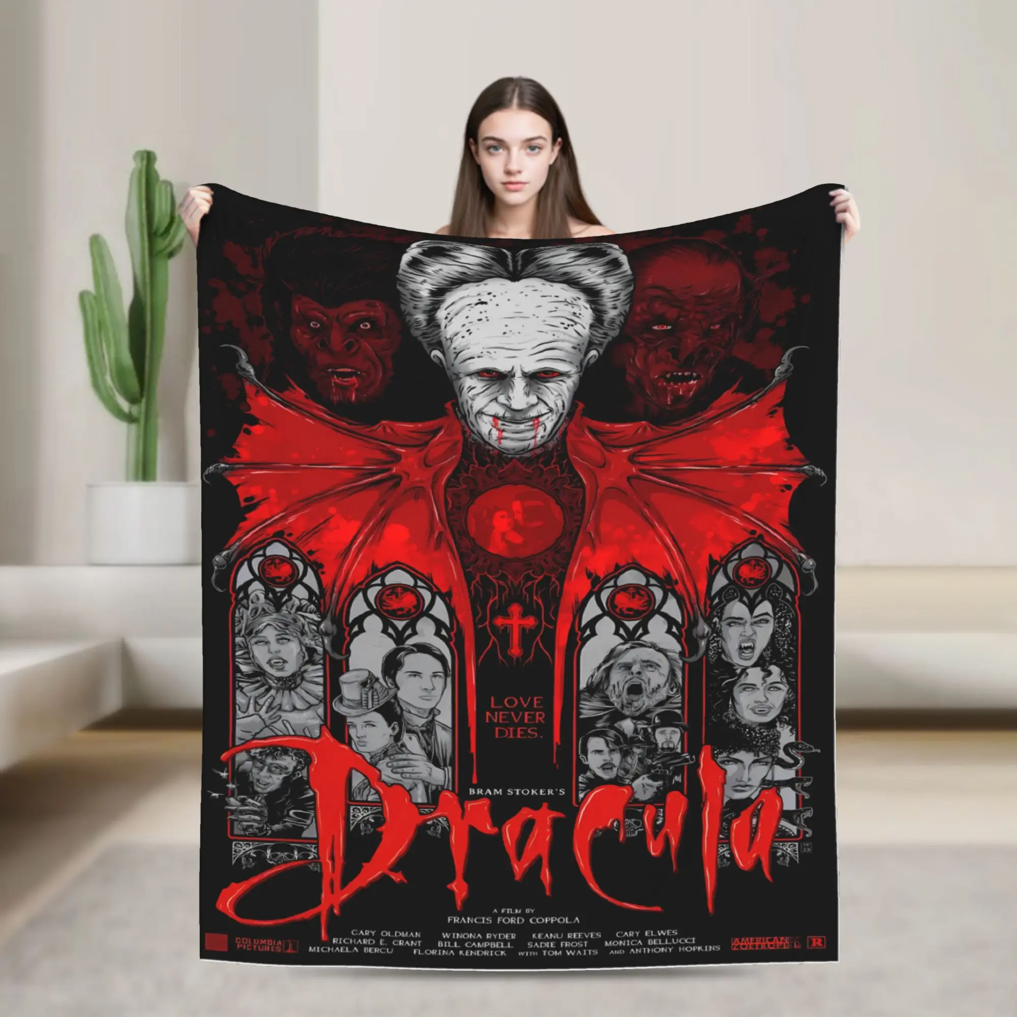 Bram Stoker's Dracula  Super Warm Blanket  Camping Plush Throw Blanket Graphic Bedroom Flannel Bedspread Sofa Bed Cover
