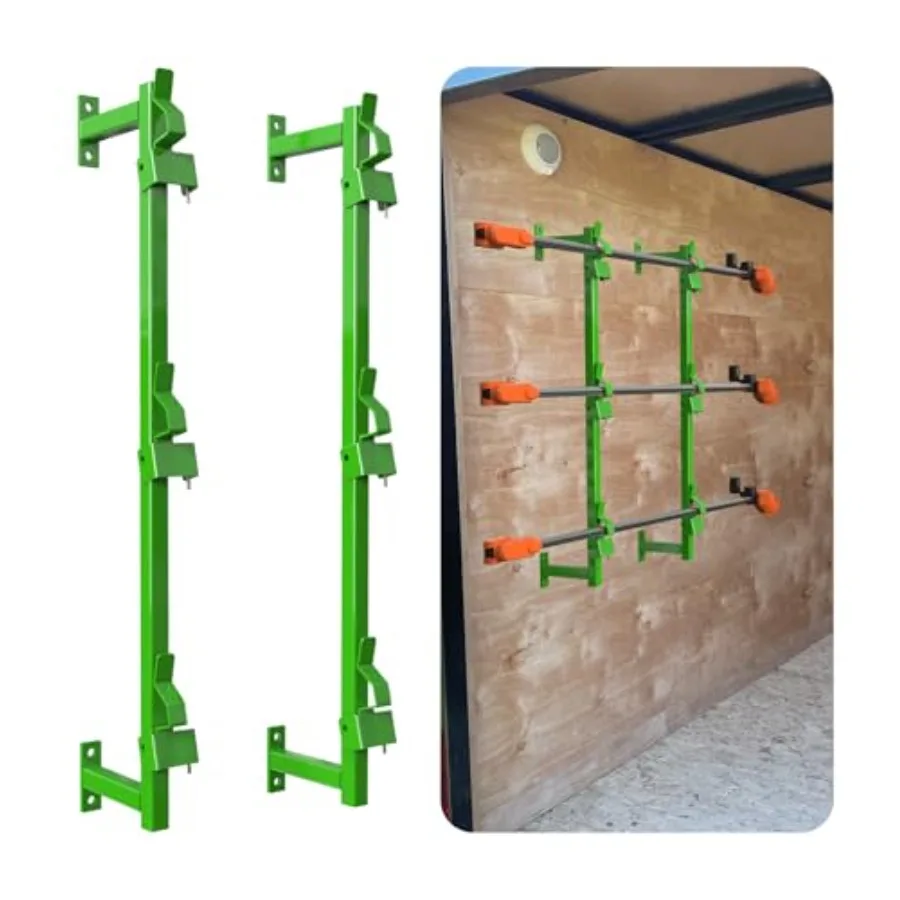 Weedeater Rack for Enclosed Trailer Weed Eater Trimmer Rack for Trailer Landscape Truck Holder Lawn Equipment Accessories Green