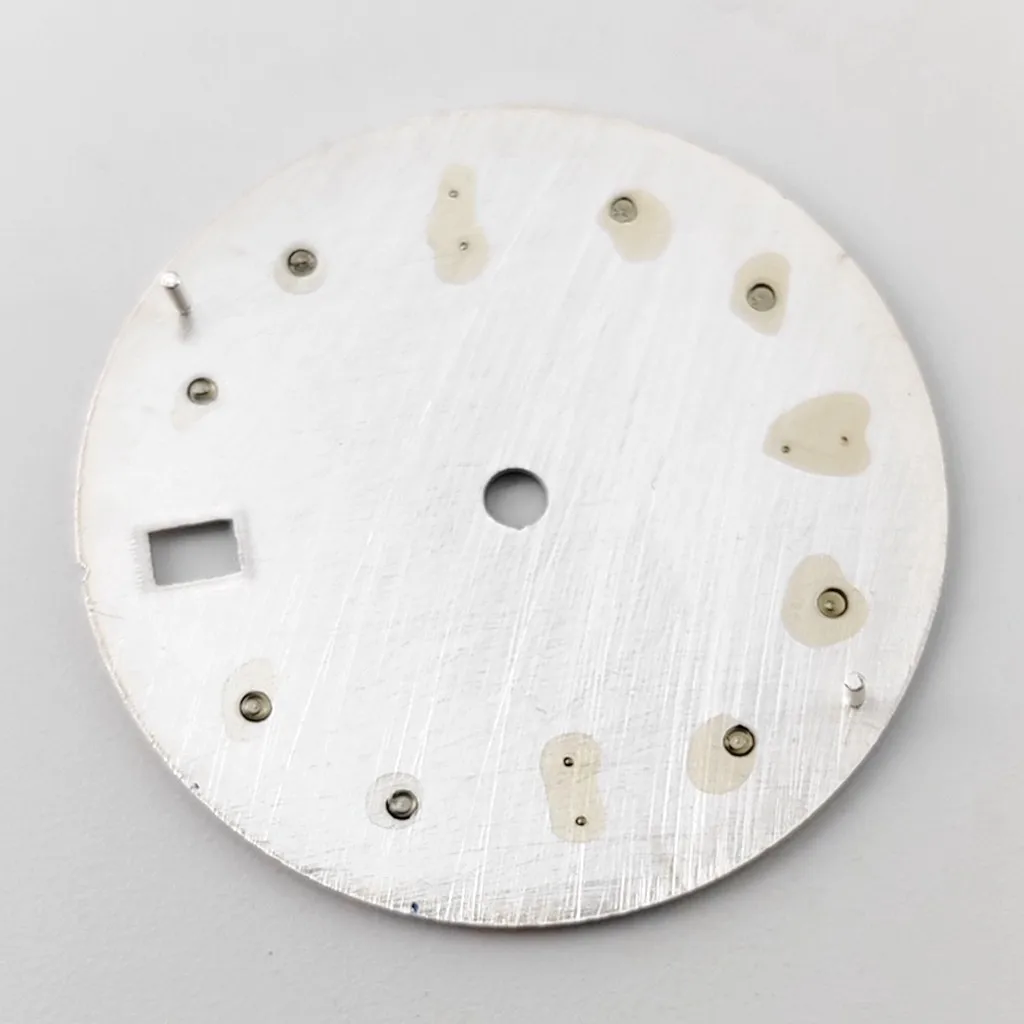 28.5 مللي متر قرص ساعة معقمة مع تاريخ ويندوز أخضر مضيء مناسب NH35 NH36 ساعات ملحقات الحركة الأوتوماتيكية