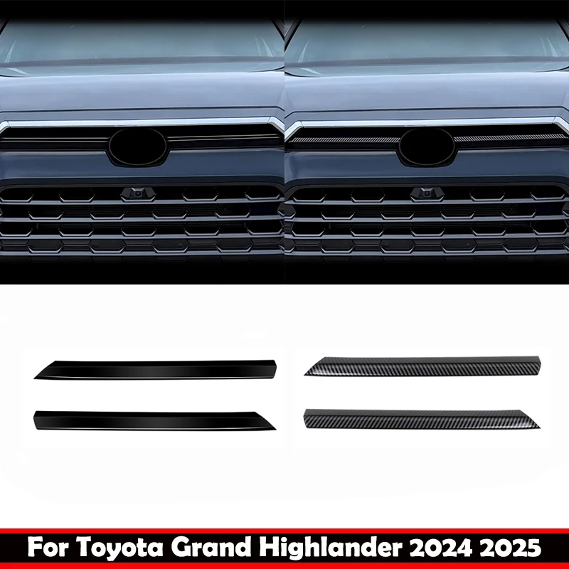 

Для Toyota Grand Highlander 2024 2025 Внешний передний бампер из АБС-пластика, решетка, решетка, сетка, декоративная полоса, отделка