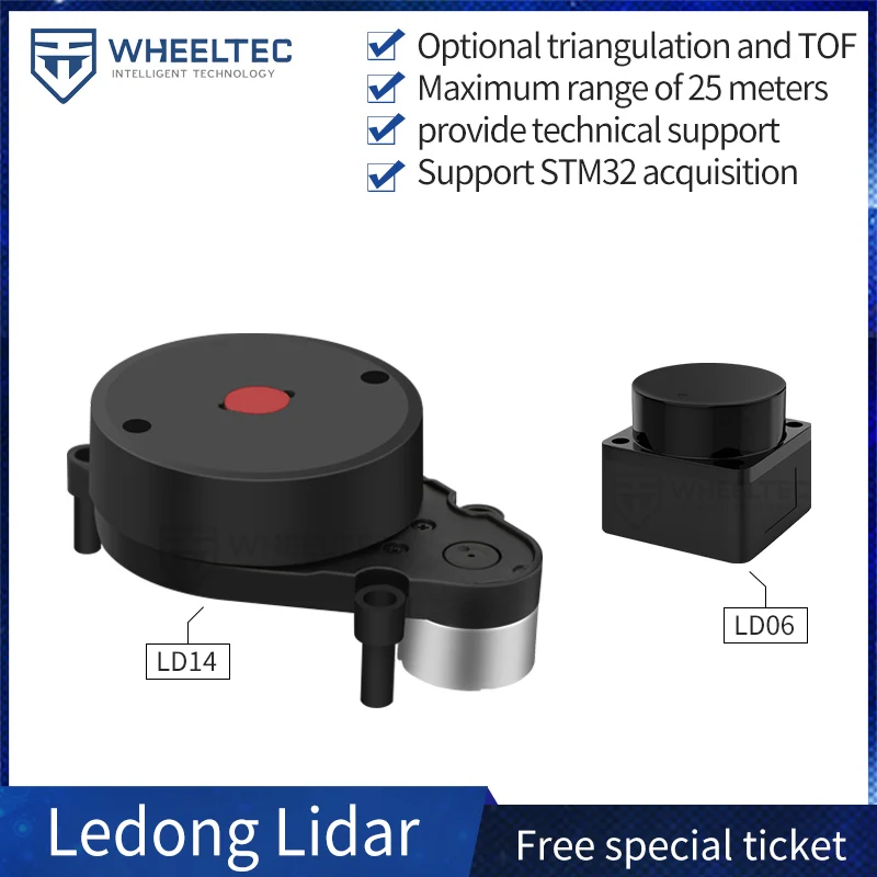 Ledong Single Line LiDAR LiDAR-LD06 LD14 DTOF ranging Indoor and outdoor SLAM mapping LD19