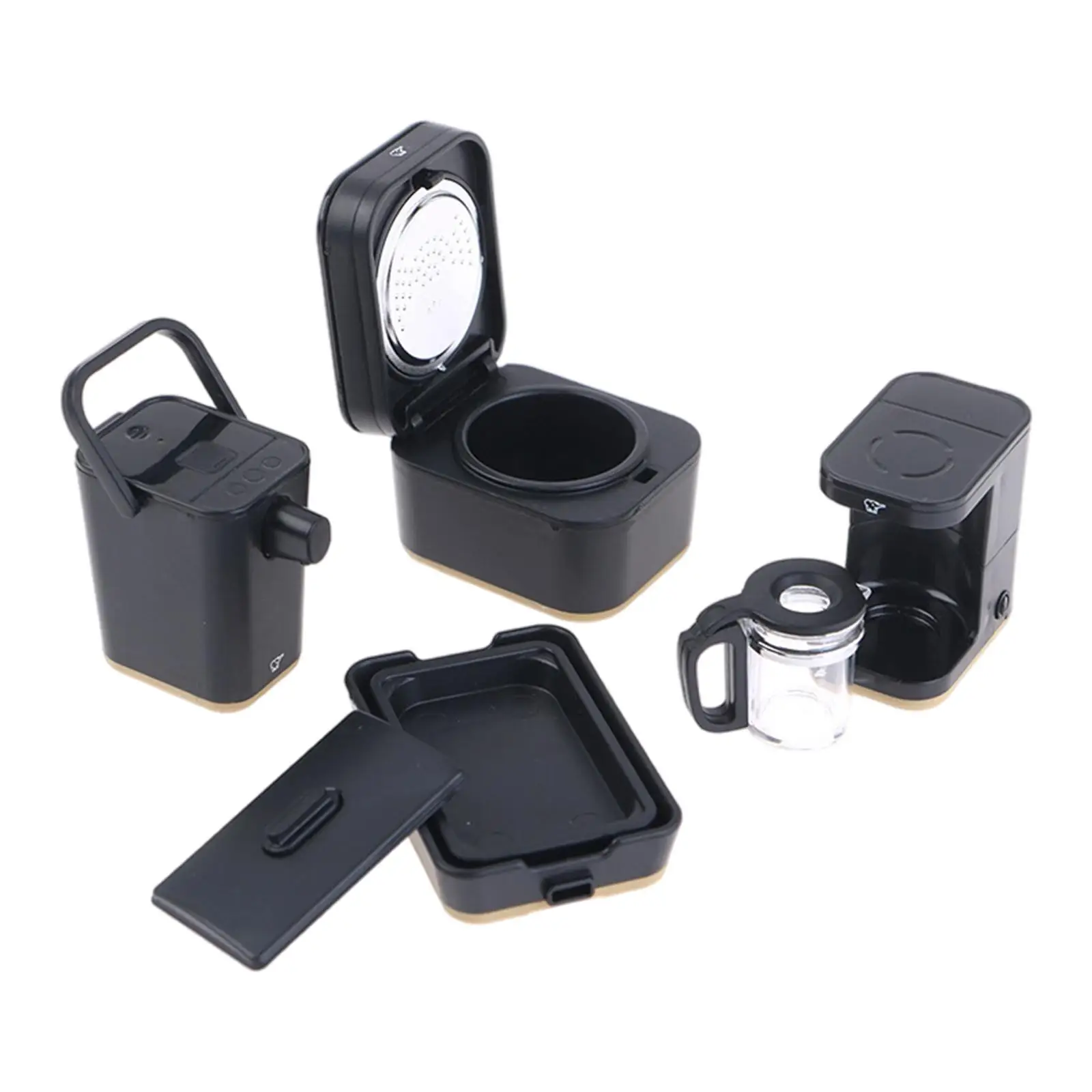 Mini muebles para casa de muñecas, juego de juguetes, accesorios para casa de muñecas, regalos, dispensador de agua, máquina de café para decoración de muebles de cocina, 1/12