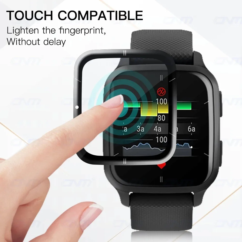 For Garmin venu SQ 2 sq2 Music Curved Full Coverage Protective Film Soft TPU Film 3D PMMA Screen Protector
