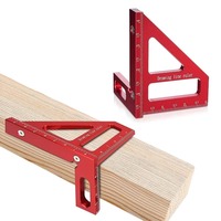 Multiple versions 45/90 Degree Woodworking Square Protractor 3D Multi Angle Measuring Ruler Aluminum Alloy Miter Triangle Ruler