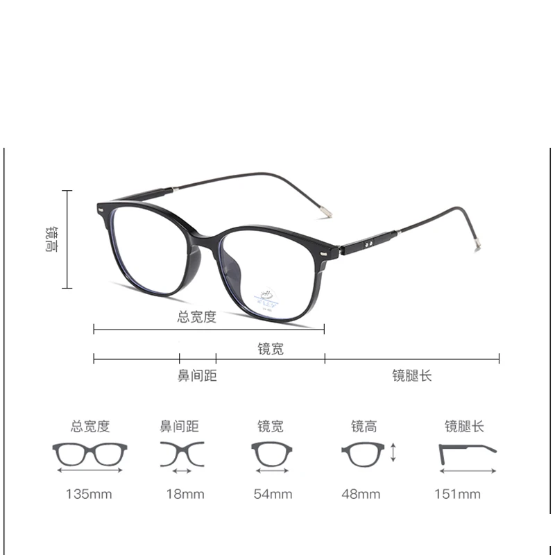 Reven 81234 TR90 Round Glasses Frame Men Women Vintage Prescription Eyeglasses Frame Myopia Optical Spectacles Anti Blue Ray