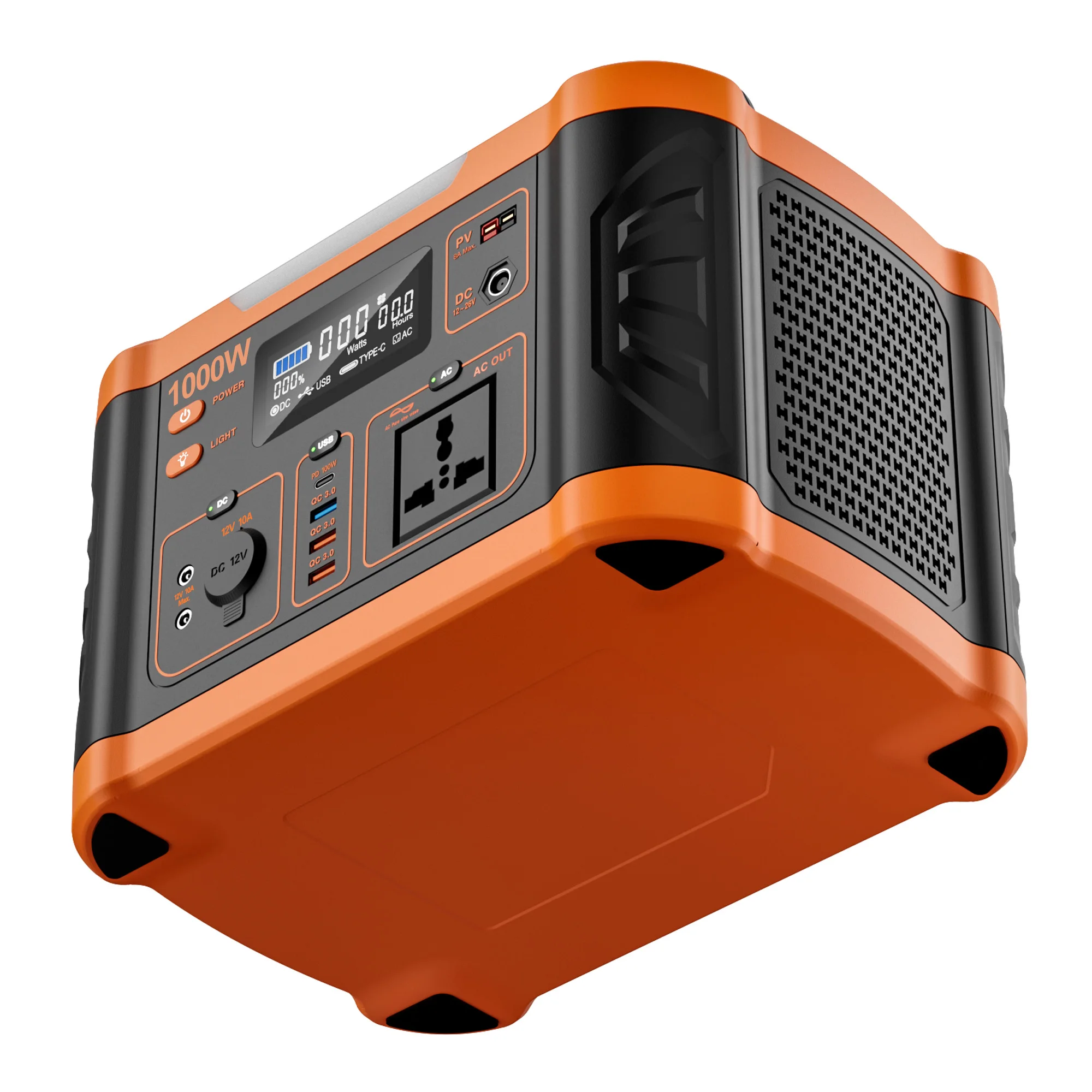 Multifunctional Solar Generator Outdoor Power Station 1000W 220V Energy Storage Power Supply Emergency Generator System