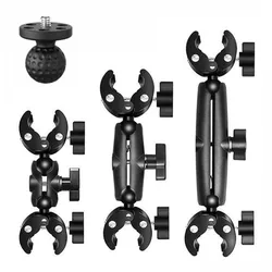 Camera Double Clip Crab Clamp for Insta360 X5 X4 X3 X2 GoPro 13 12 11 DJI Action 5 Pro 4 3 Camera Monopod Mount Handlebar Stand