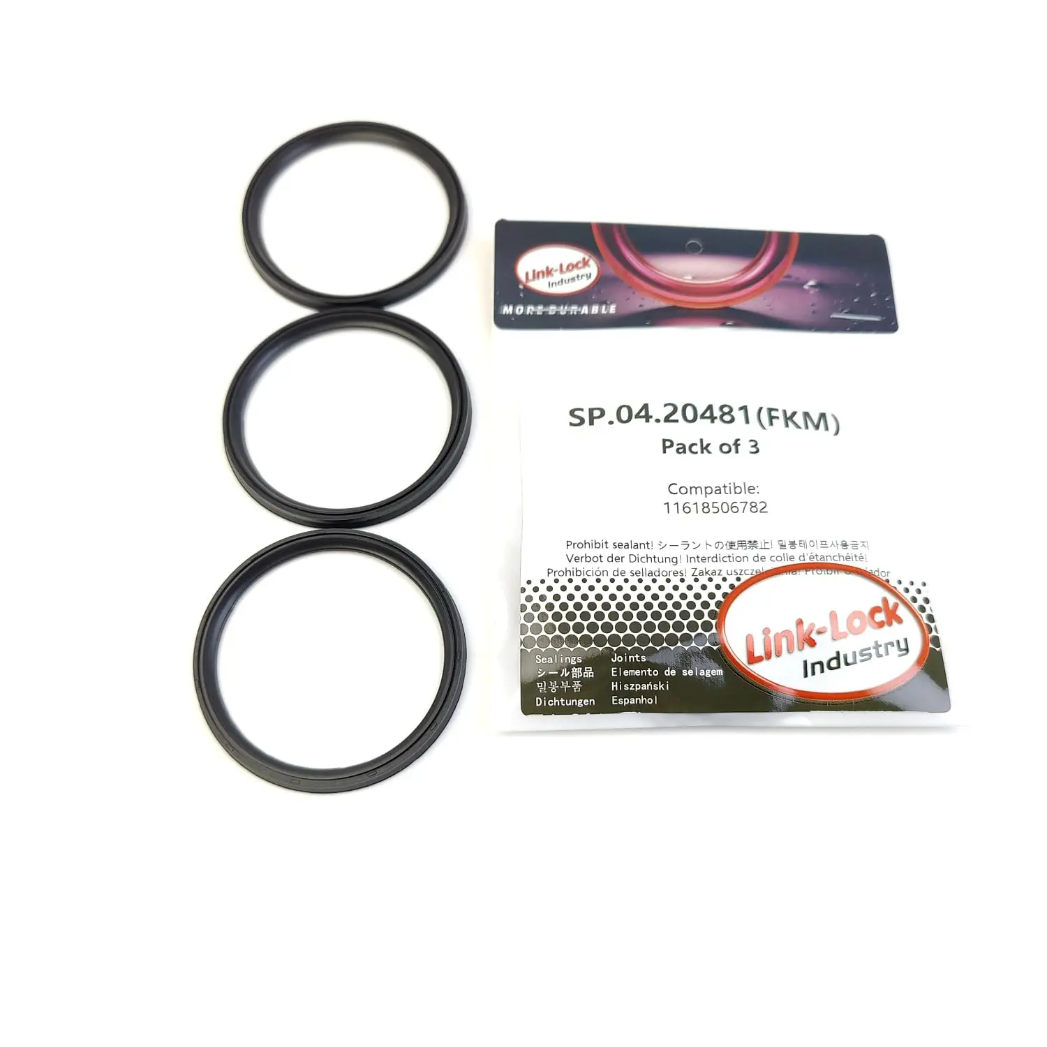 

LINK-LOCK 3PCS FKM Sealing RING Kit 11618506782 of Boost intake hose For BMW-B48 B47 B46 N47 B37