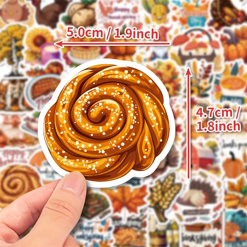 50PCS Autumn Harvest PVC Sticker Aesthetic DIY Children\'s Decoration Scrapbooking Stationery Hand Accounting Supplies for Kids