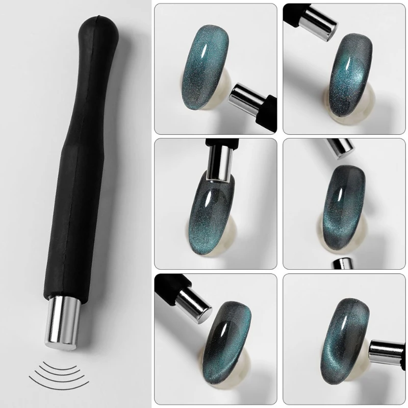 

Multiple Cat Eye Effects Nail Art Magnetic Stick with Silicone Case Accessories Thickened and Upgraded DIY Magnet Manicure Tools