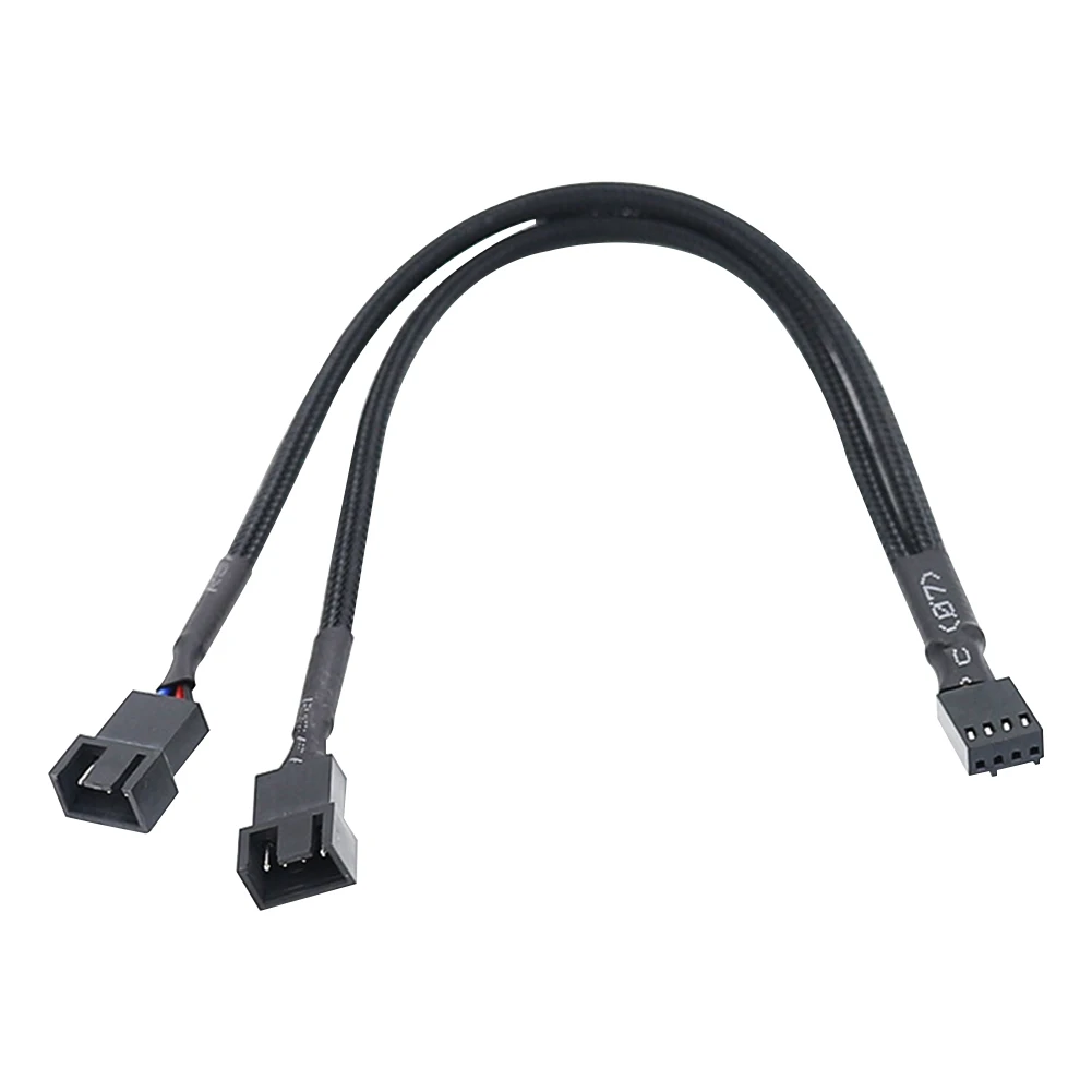 4 Pin Y Splitter Cable 4 Pin PWM Female to 3/4 Pin CPU PC Case Fan Adapter Cable for Office Caring Computer Supplies