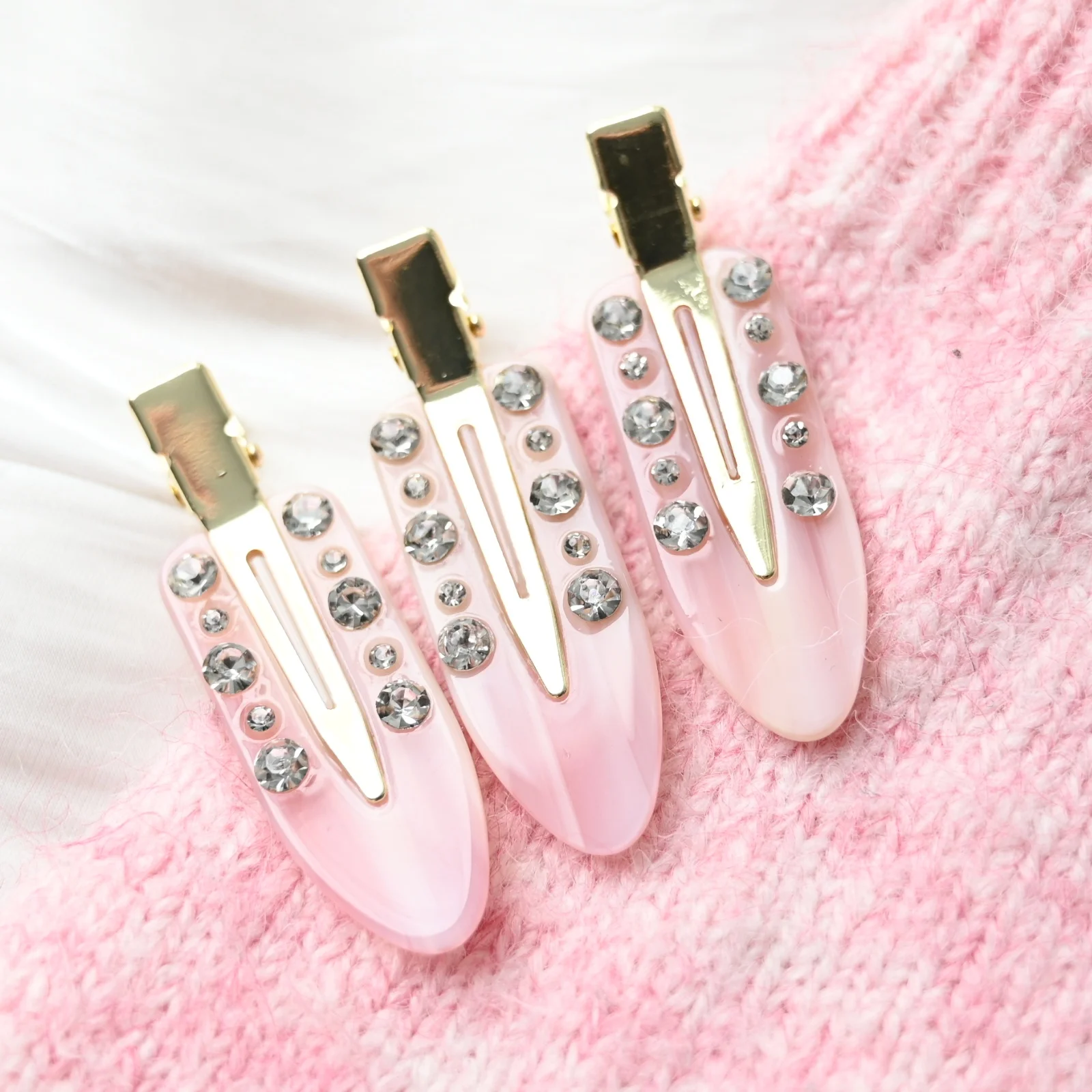 

3pcs Traceless Hairclips for Girls and Women Acetate Hair Clip Make up Hair tools Hair Accessories