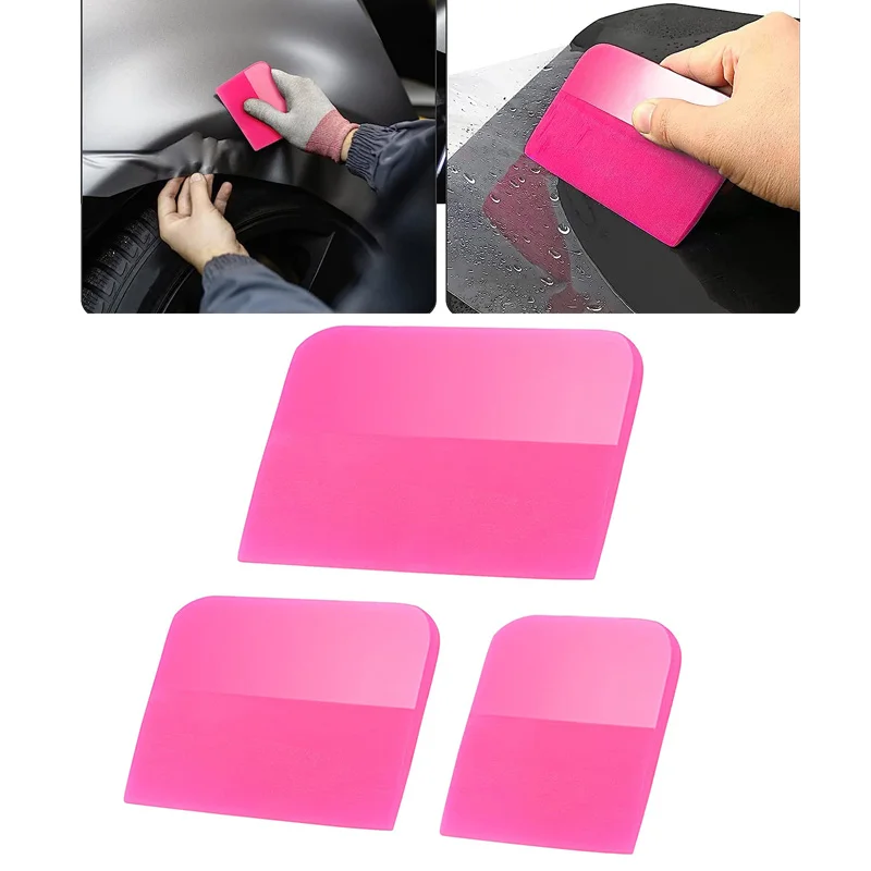 

3Pcs PPF Squeegee Anti Scratch Rubber Squeegee for Car Window Tint Film Scraper Vinyl Foil Solar Protection Installation Tools