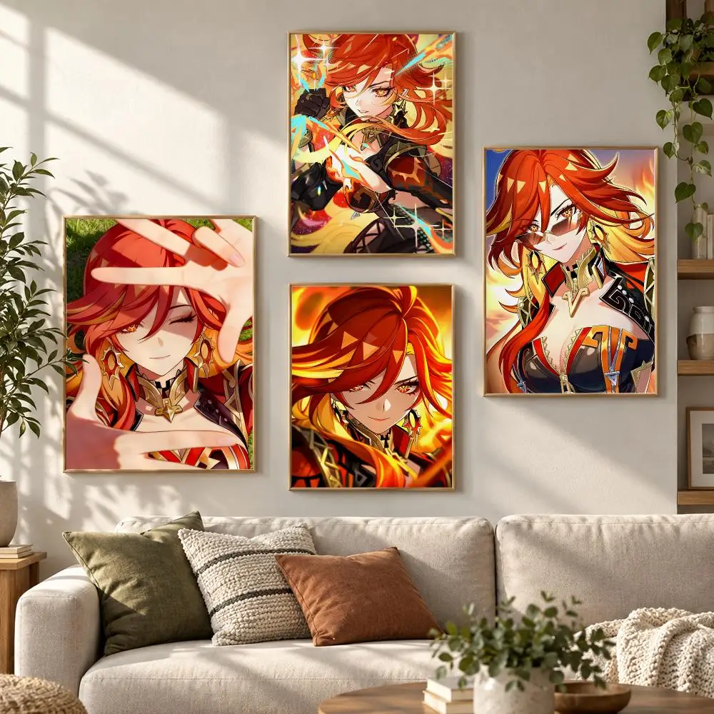 Mavuika G-Genshin Impact Poster HD Waterproof Aesthetic Wall For Home Decor Trendy Durable Easy To Apply Art