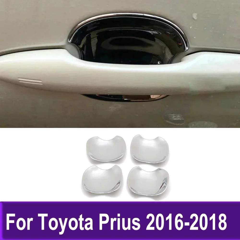 

Хромированная боковая дверная ручка, накладка на чашу для Toyota Prius 2016 2017 2018, автомобильная наклейка, украшение, аксессуары для стайлинга