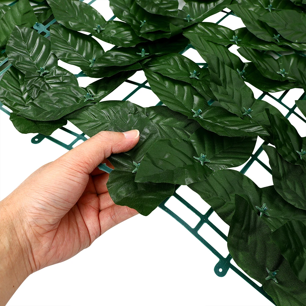 

Simulation Fence Artificial Green Plant Decor Balcony Garden Plastic Hanging Outdoor Durable Thick Leaves Wall Decoration