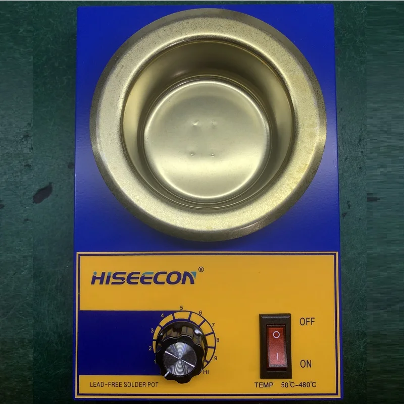 Imagem -03 - Hisecon 130w 250w Estanho Derretendo Pote de Solda Forno Temperatura Ajustável Desoldering Banho 50 mm Diâmetro Fogão Eua ue Plug