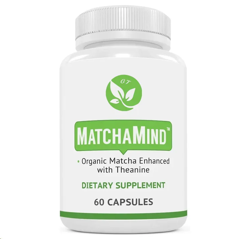 Matcha 60 Cápsulas Contiene 25 mg de Teanina y Pastillas Naturales, Suplemento Matcha - Apoyo Cognitivo Vegetariano