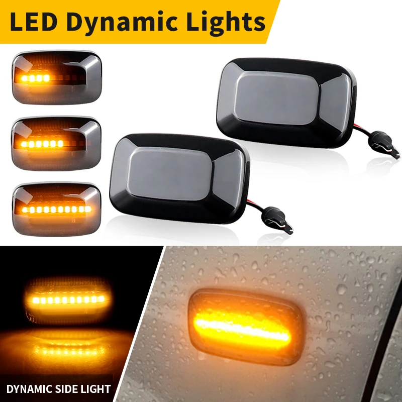 

2PCS For Toyota Hilux LN140 LN150 LN160 LN170 97–05 Dynamic LED Fender Side Marker Light Turn Signal Indicator Car Accessories