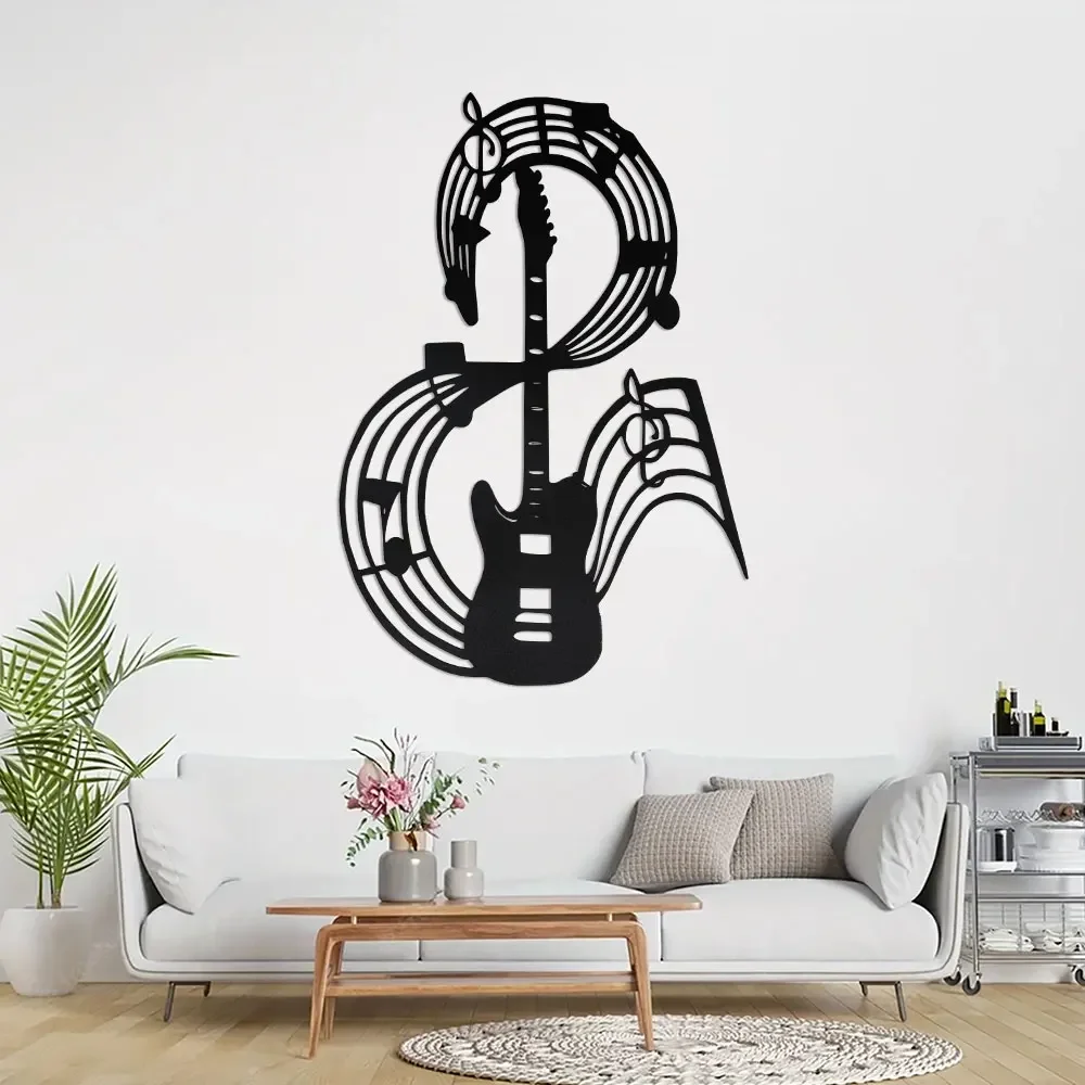 2D 1pc Music Notes Wall Decor, Metal Violin Wall Art, Music Themed Party Decorations, Minimalist Home Decor, Gift for Musician