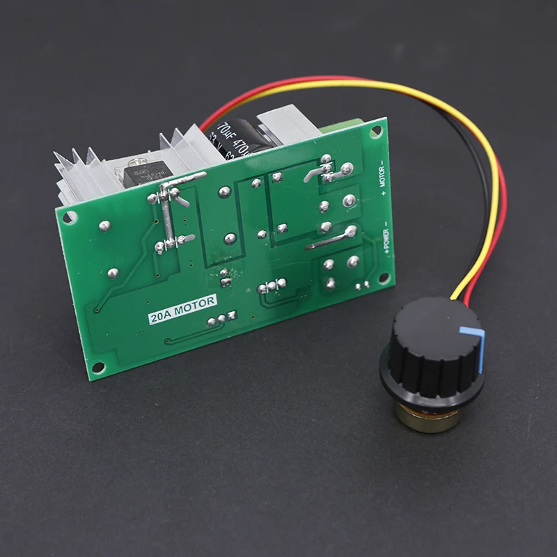 High Power PWM DC Motor Speed Controller Switch DC 20A 60A 12V 24V 36V 48V Current Voltage Regulator DC 10-60V PWM Drive Module
