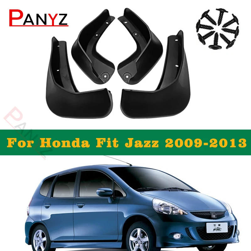 

4PCS Rear Mudguards For Honda Fit Jazz 2003-2021 Cladding Splash Mud Flaps Guards Mudflap Protect Car Accessories