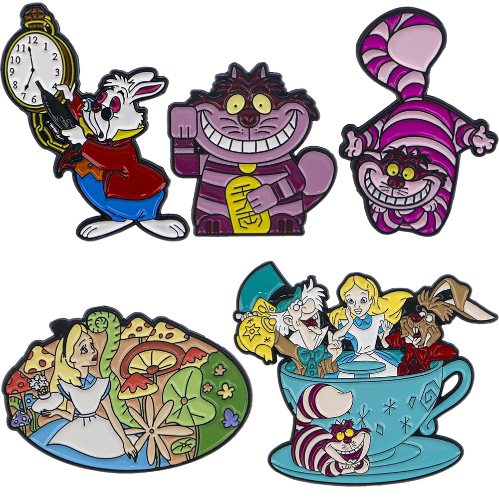 

Kawaii Cheshire Cat Enamel Lapel Pin Badge Pins Hats Clothes backpacks Decoration Jewelry Accessories Gift
