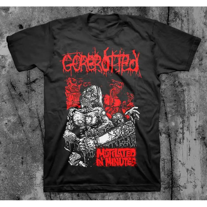 Gorerotted Mutilated In Minutes Heavy Cotton Black All Size T Shirt TR413
