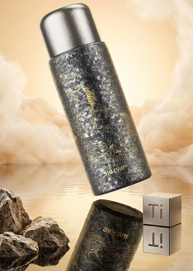 PYH Year of the Horse limited pure titanium thermos natal year stewed tea water cup high-end titanium cup