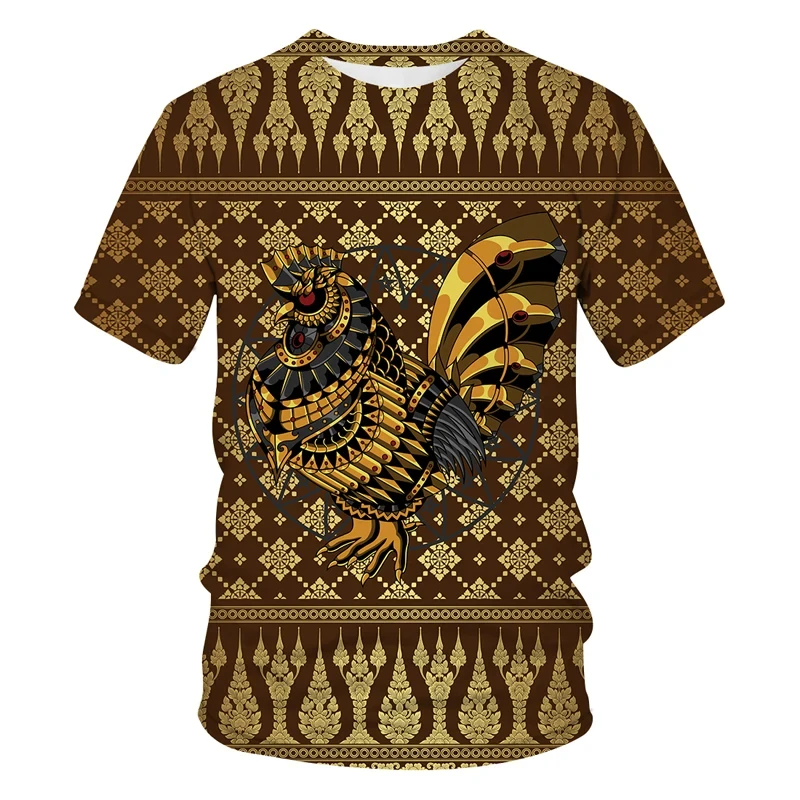 Camiseta clásica Bohemia con estampado 3D de animales para Hombre y mujer, Ropa de calle informal a la moda, camiseta de gran tamaño con cuello redondo