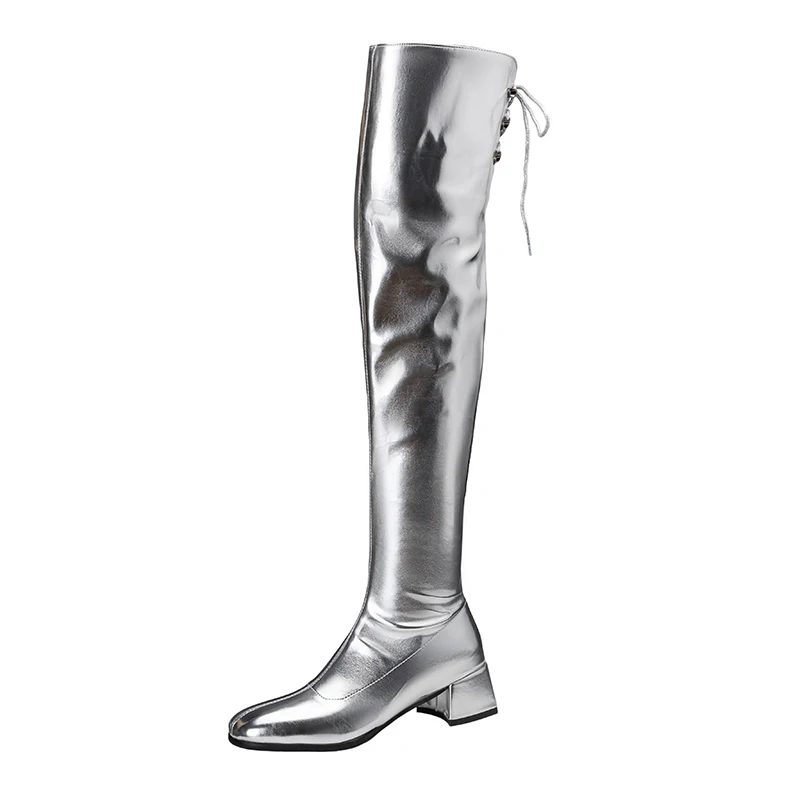 Oversized shoes High quality autumn and winter women's shoes Thick Heel winter boots for women  Fashion trend