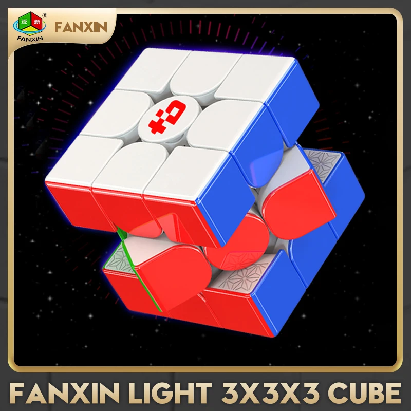 [CubeFun]FanXin Light 3x3 Maglev Magnetic Magic Cube UV HuDong Cube Stickerless Educational Birthday Toys Gifts