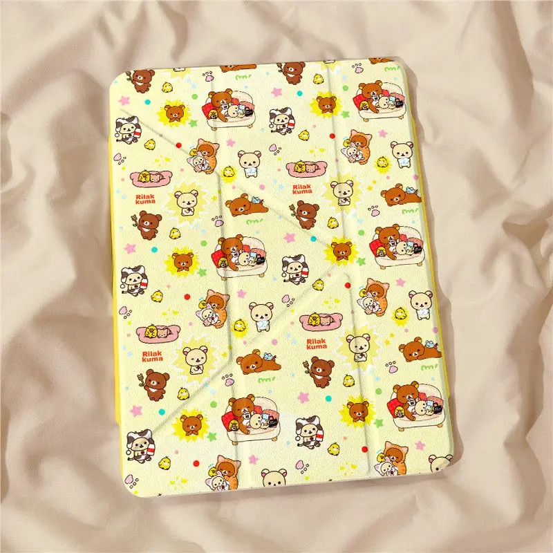 

Lovely R-Rilakkuma Case For iPad Air 11 Case 10th 11th A16 9th Cover iPad Pro 11 4 5 10.9in 12.9 M2 M3 M4 Mini 7 Pencil Holder